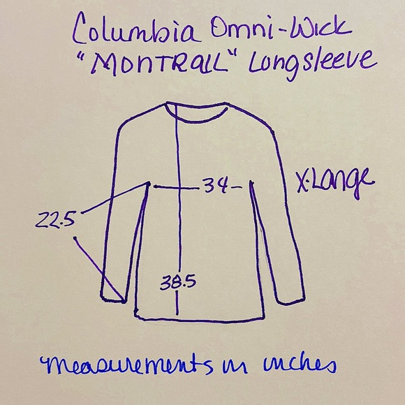 Columbia Montrail Omni-Wick Long Sleeve Performance Shirt. Orange/Red. Size XL - Picture 6 of 7